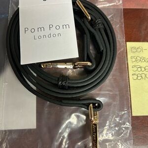 Pom Pom London Black Leather Strap